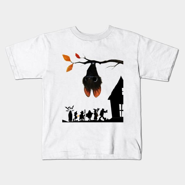 Happy Halloween Collection Kids T-Shirt by adityawagaskar